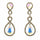 Tear Drop Shaped Clear Diamante Dangle Earrings - The Dress Outlet