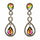 Tear Drop Shaped Clear Diamante Dangle Earrings - The Dress Outlet
