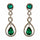 Tear Drop Shaped Clear Diamante Dangle Earrings - The Dress Outlet