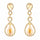 Tear Drop Shaped Clear Diamante Dangle Earrings - The Dress Outlet