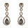 Tear Drop Shaped Clear Diamante Dangle Earrings - The Dress Outlet