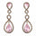 Tear Drop Shaped Clear Diamante Dangle Earrings - The Dress Outlet