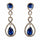 Tear Drop Shaped Clear Diamante Dangle Earrings - The Dress Outlet