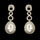 Teardrop Shaped Rhinestone Clear Diamante Earrings - The Dress Outlet