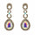 Teardrop Shaped Rhinestone Clear Diamante Earrings - The Dress Outlet