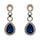 Teardrop Shaped Rhinestone Clear Diamante Earrings - The Dress Outlet