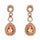 Teardrop Shaped Rhinestone Clear Diamante Earrings - The Dress Outlet
