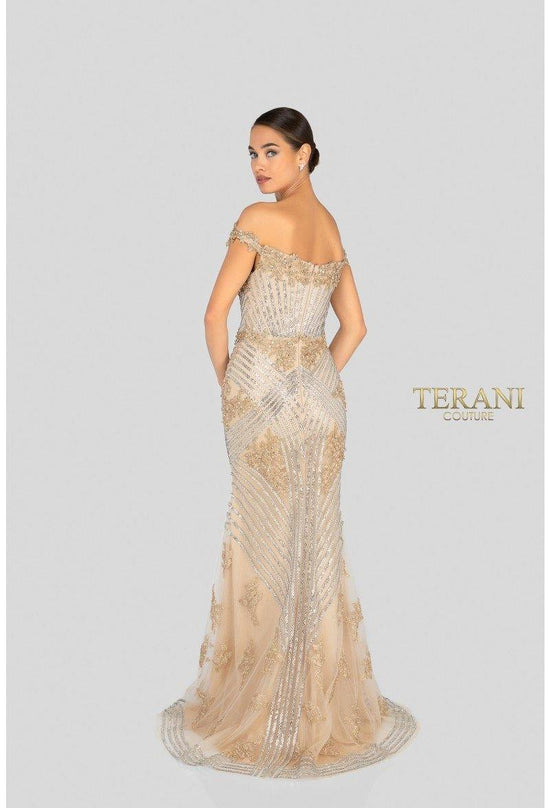 Gold Terani Couture 1912GL9572 Formal Long Prom Dress for $836.0 – The ...