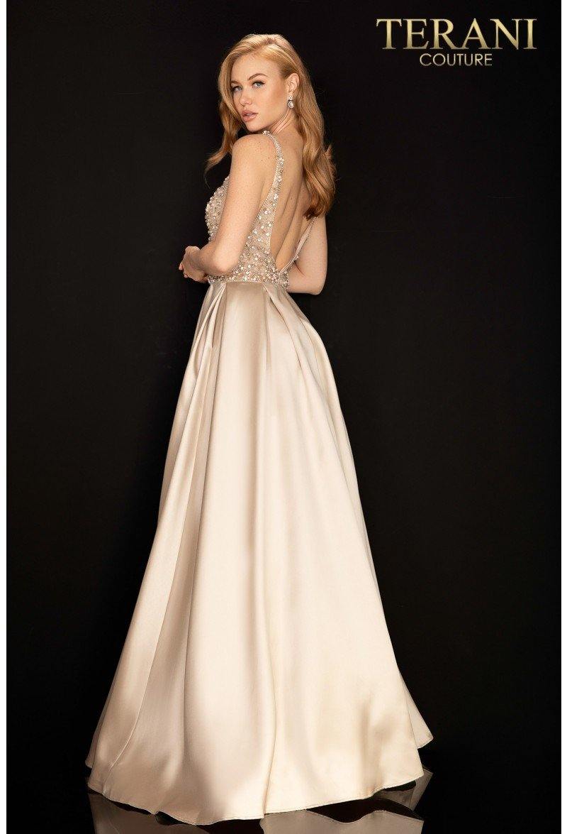 Terani Couture 2011P1094 Illusion Beaded Prom Long Dress