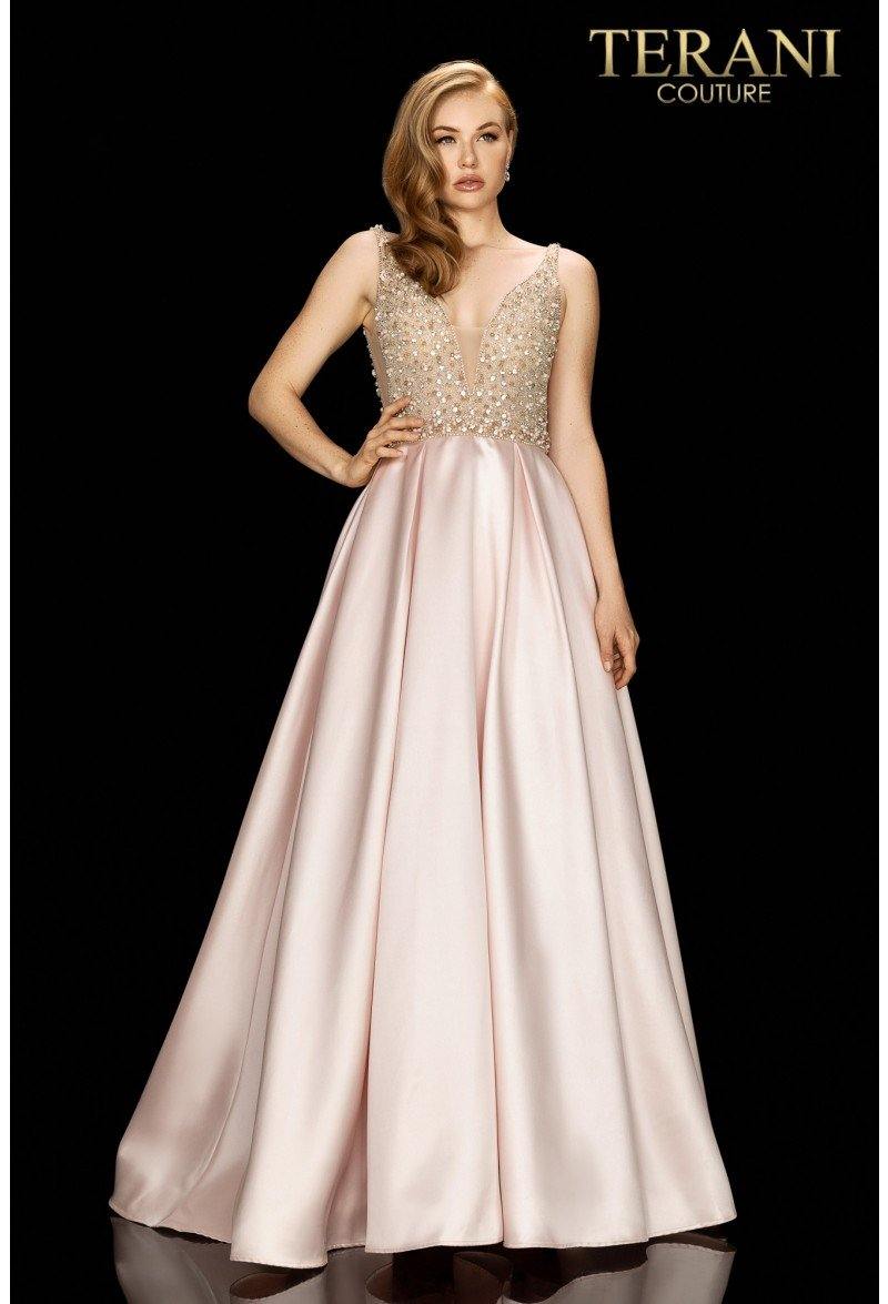 Terani Couture 2011P1094 Illusion Beaded Prom Long Dress