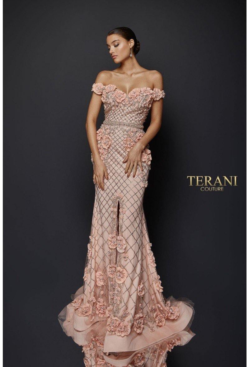 Terani Couture Long Fitted Prom Dress 1922GL0682 - The Dress Outlet