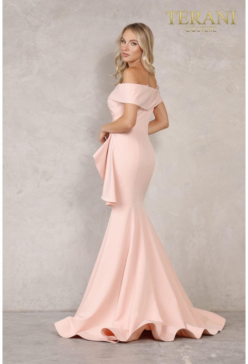 Terani Couture Long Off Shoulder Prom Dress 1911M9339 - The Dress Outlet