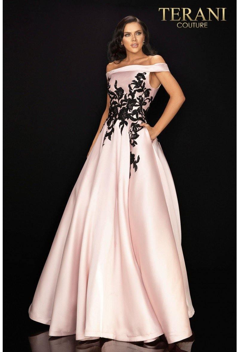 Terani Couture Long Off Shoulder Prom Dress 2011P1229 - The Dress Outlet