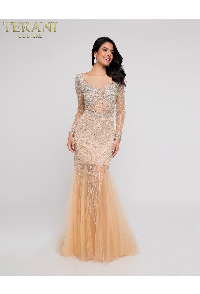 Terani Couture Long Prom Dress 1811P5506 - The Dress Outlet