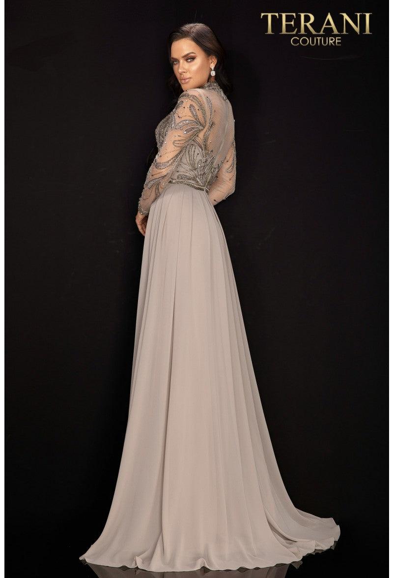 Terani Couture 2011M2126 Long Sleeve Formal Dress