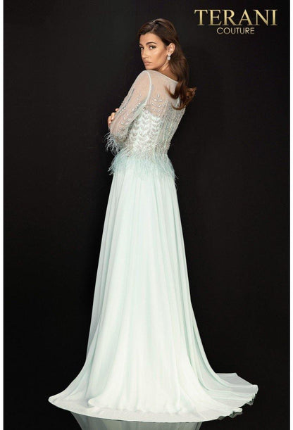 Terani Couture Long Sleeve Formal Gown 2011M2163 - The Dress Outlet