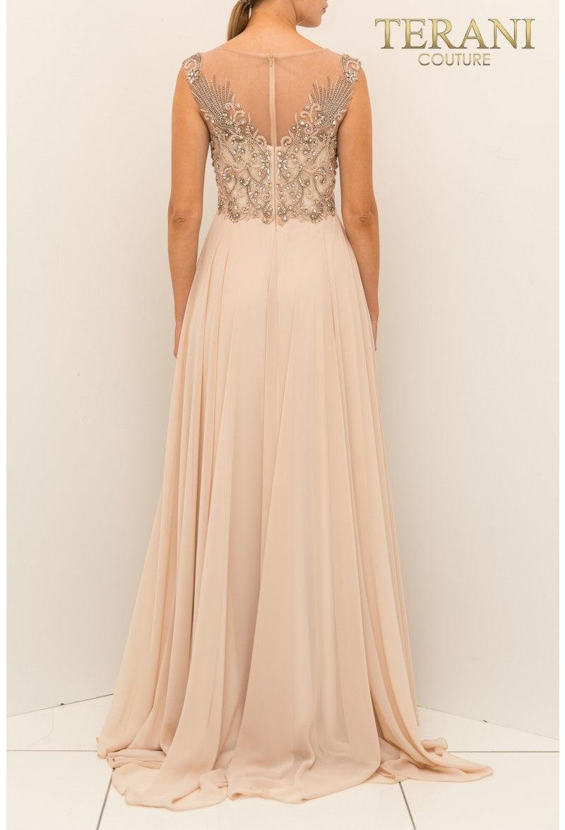 Terani Couture 2021M3005 Long Sleeveless Formal Gown