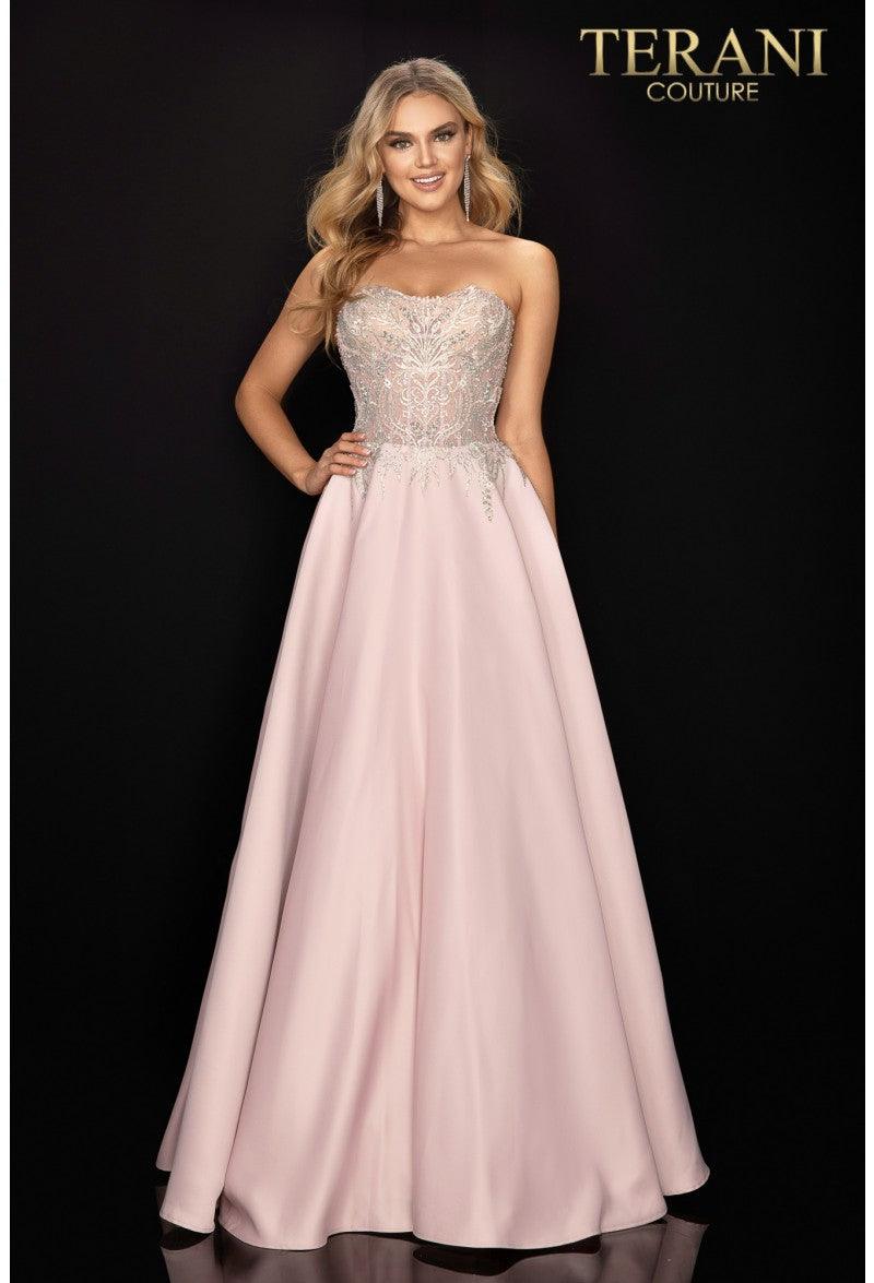 Terani Couture Long Strapless Prom Dress 2011P1197 - The Dress Outlet