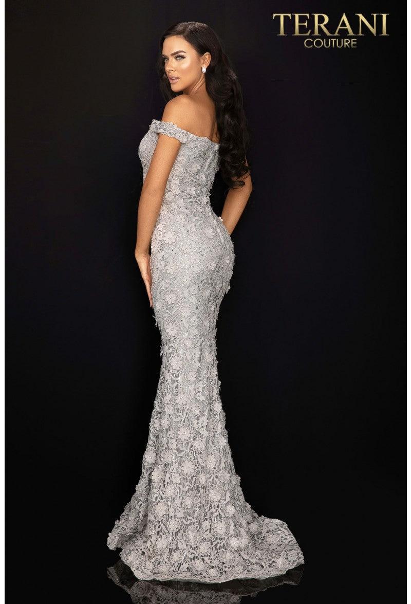 Terani Couture Off Shoulder Long Evening Gown 2011E2058 - The Dress Outlet