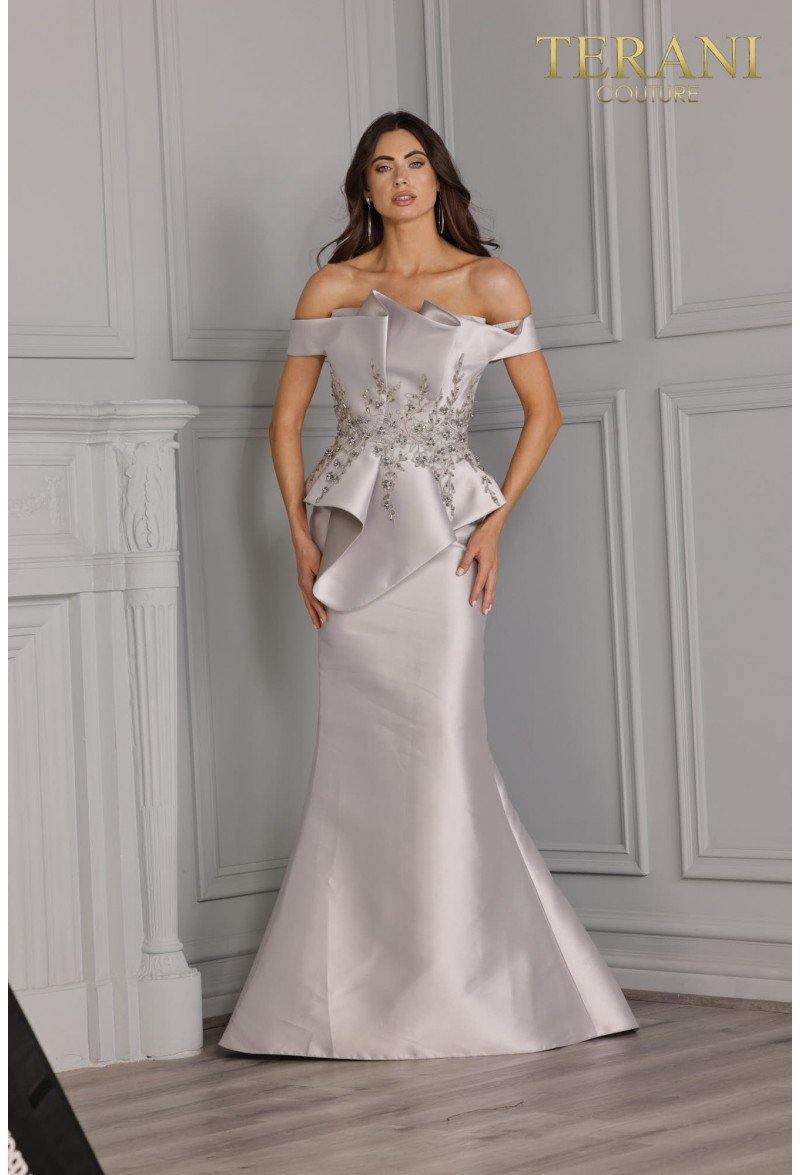 Terani Couture 2021E2835 Off Shoulder Long Prom Dress