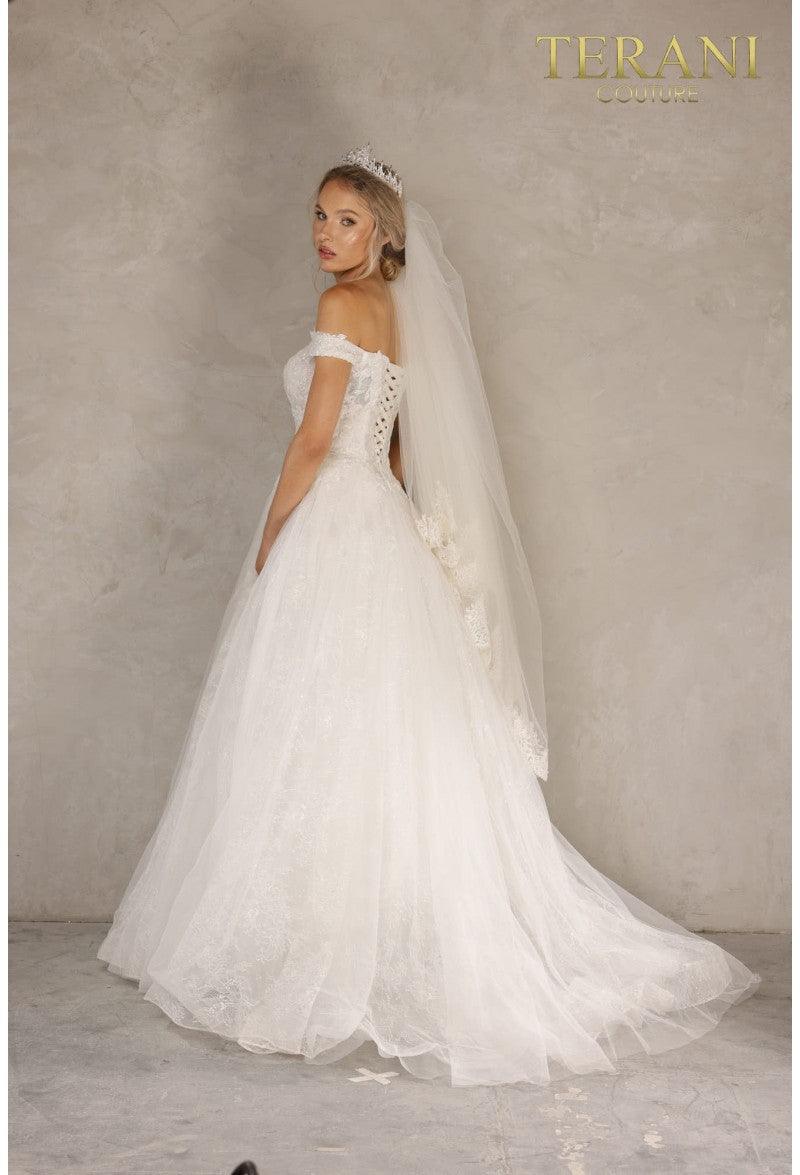 Terani Couture 2215P0034 Off Shoulder Wedding Dress