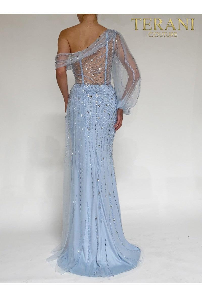 Terani Couture 2111P4007 One Shoulder Long Dress