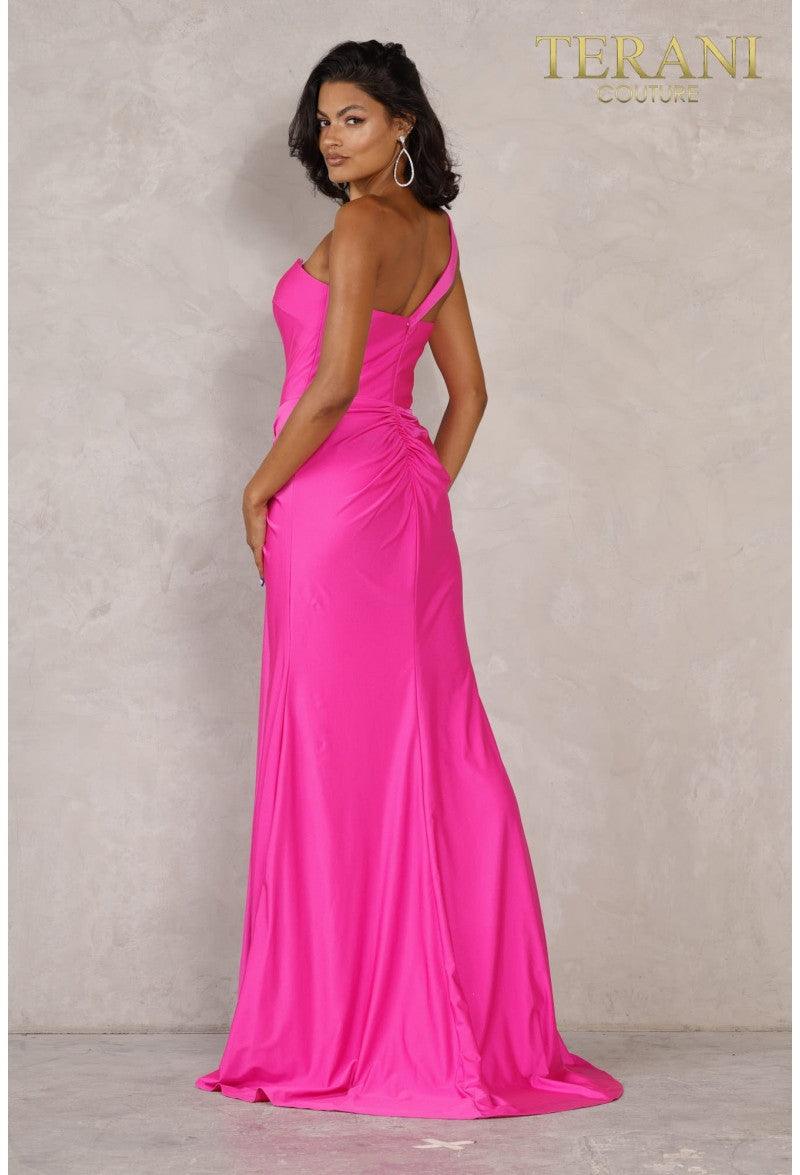 Terani Couture 2111P4033 One Shoulder Long Dress