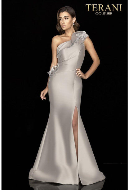Terani Couture One Shoulder Long Evening Gown 2011E2427 - The Dress Outlet