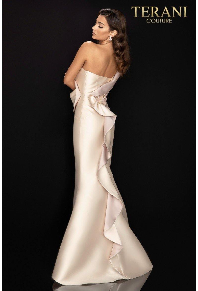 Terani Couture Asymmetric One Shoulder Evening Gown 2011E2424 - The Dress Outlet