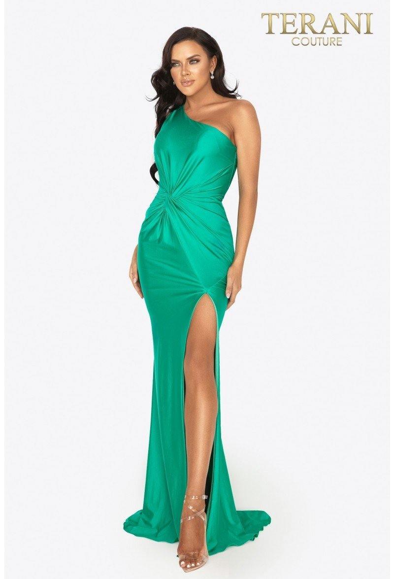 Terani Couture One Shoulder Long Prom Dress Sale - The Dress Outlet