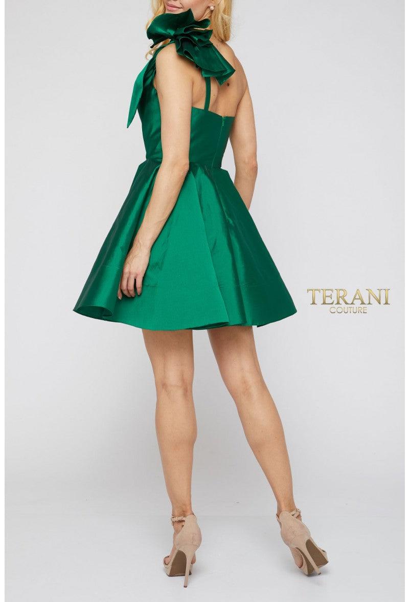 Terani Couture One Shoulder Short Dress 2012P1255 - The Dress Outlet