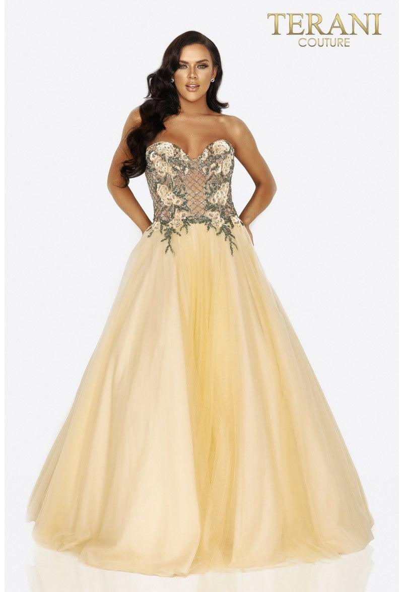 Terani Couture Prom Long Beaded Ball Gown 2011P1149 - The Dress Outlet