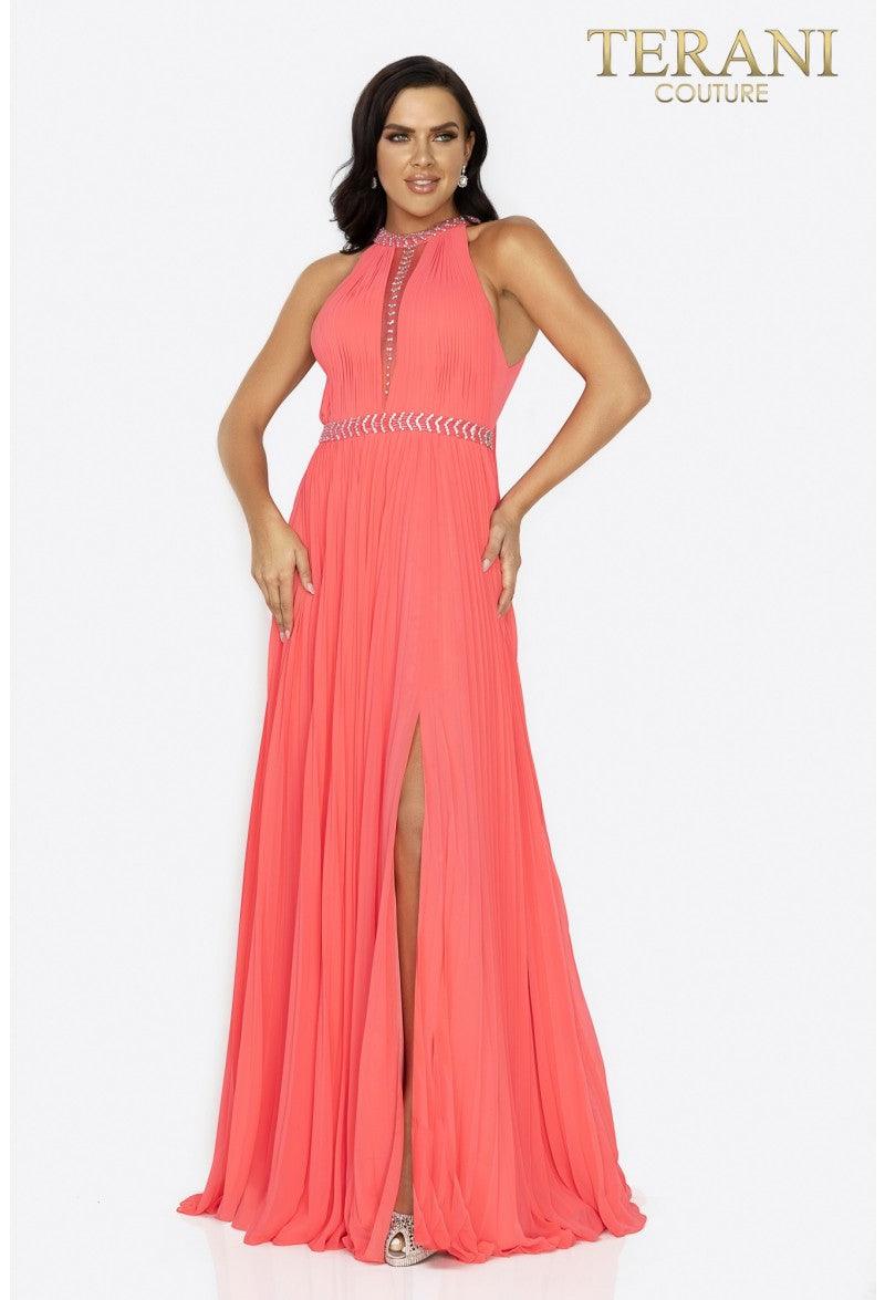 Terani Couture Prom Long Chiffon Dress 2011P1115 - The Dress Outlet