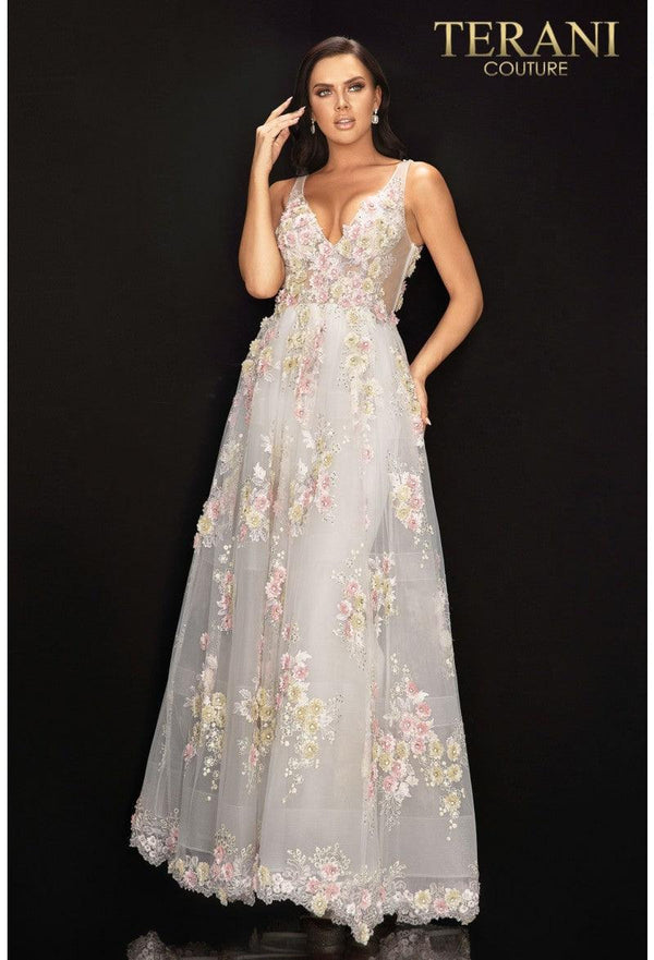 Terani Couture 2011P1171 Prom Long Floral Ball Gown