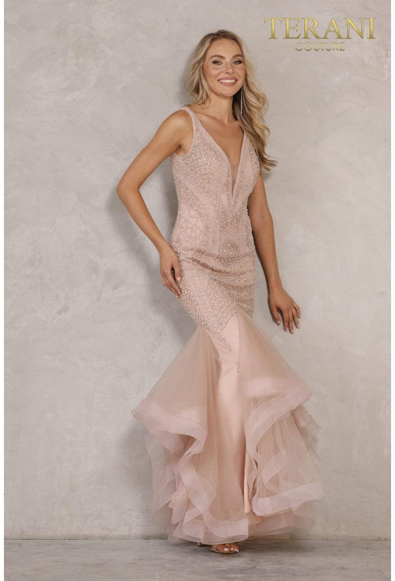 Terani Couture 2215P0028 Prom Long Sleeveless Dress