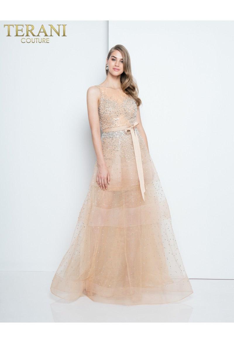 Terani Couture 1812P5853 Sleeveless Long Prom Dress