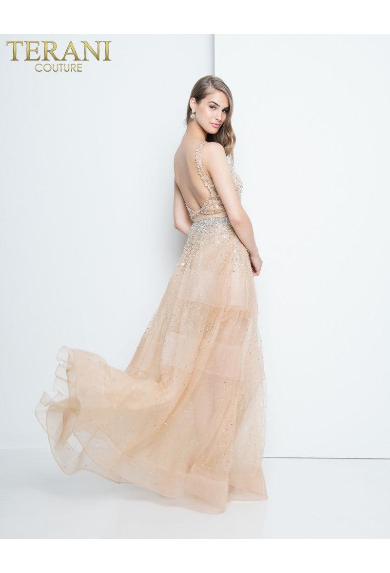 Terani Couture 1812P5853 Sleeveless Long Prom Dress