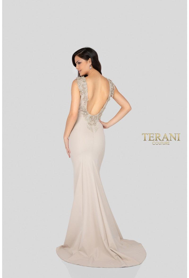Terani Couture 1911E9601 Sleeveless Long Prom Dress