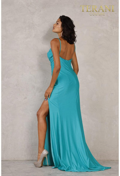Terani Couture Spaghetti Strap Long Dress 2111P4030 - The Dress Outlet