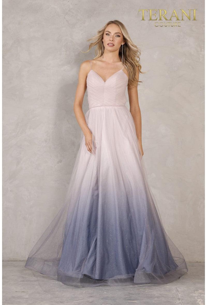 Terani Couture Spaghetti Strap Long Dress 2111P4114 - The Dress Outlet
