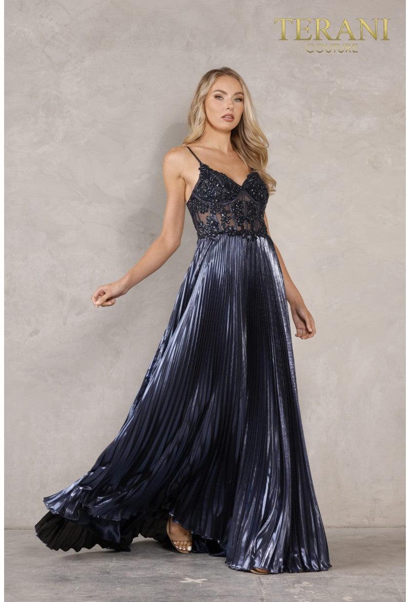 Terani Couture Spaghetti Strap Long Dress 2215P0016 - The Dress Outlet