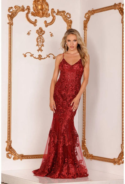Terani Couture Spaghetti Strap Long Dress 2215P0029 - The Dress Outlet