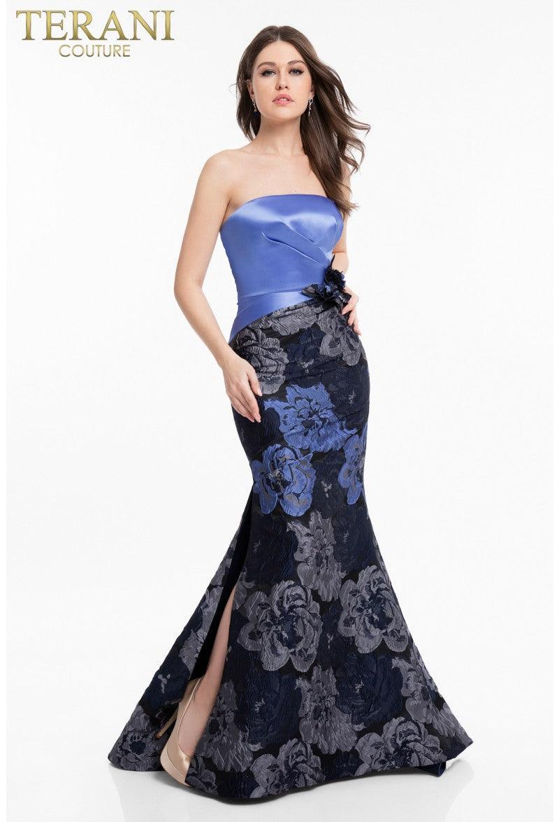 Terani Couture Strapless Long Prom Dress 1821E7136 - The Dress Outlet