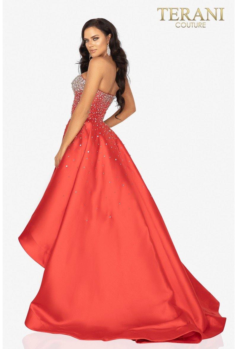 Terani Couture 2012P1286 Strapless Long Prom Dress