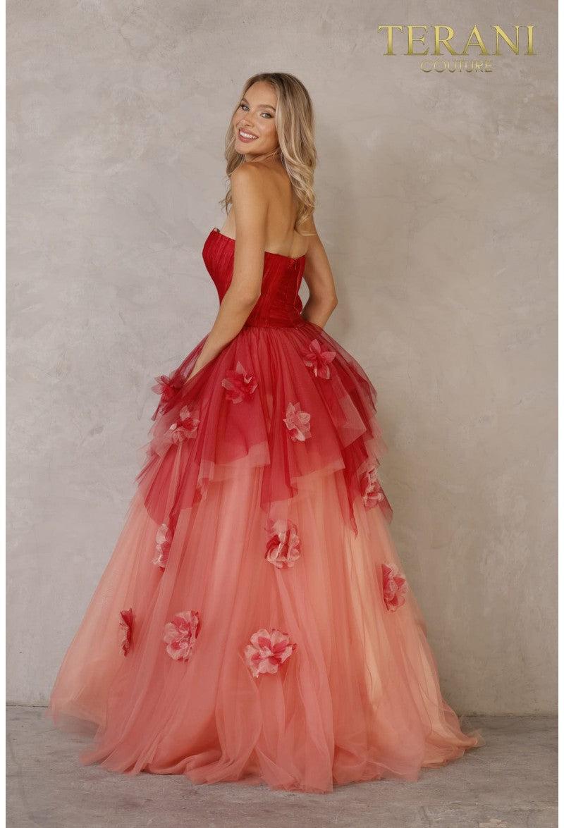 Terani Couture 2111P4103 Strapless Long Prom Dress