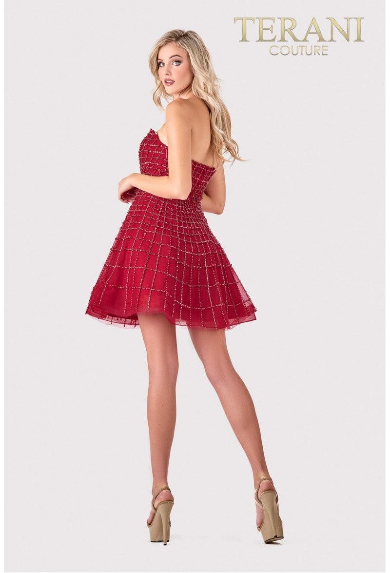 Terani Couture Strapless Short Prom Dress 2111P4250 - The Dress Outlet
