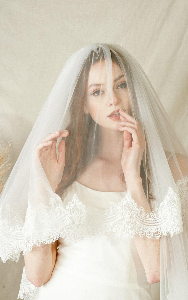 Two Layers Long Wedding Veil