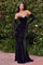 Velvet Long Formal Dress - The Dress Outlet