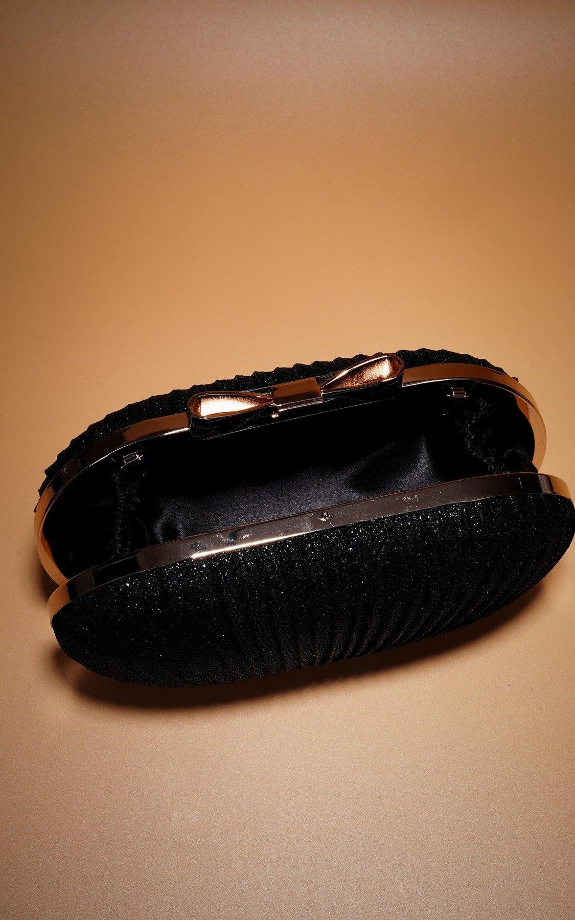 Wedding Clutch Evening Bag Pleated Satin Metal Clasp