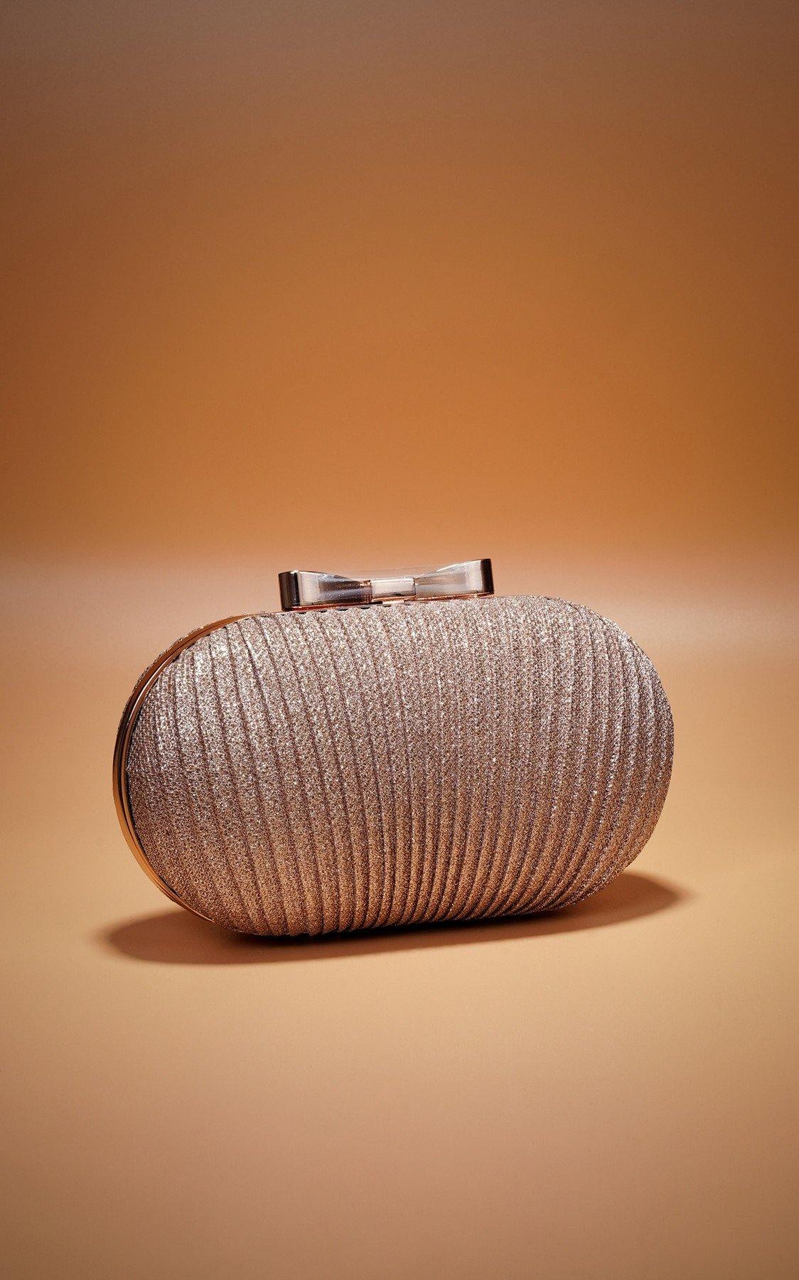 Wedding Clutch Evening Bag Pleated Satin Metal Clasp